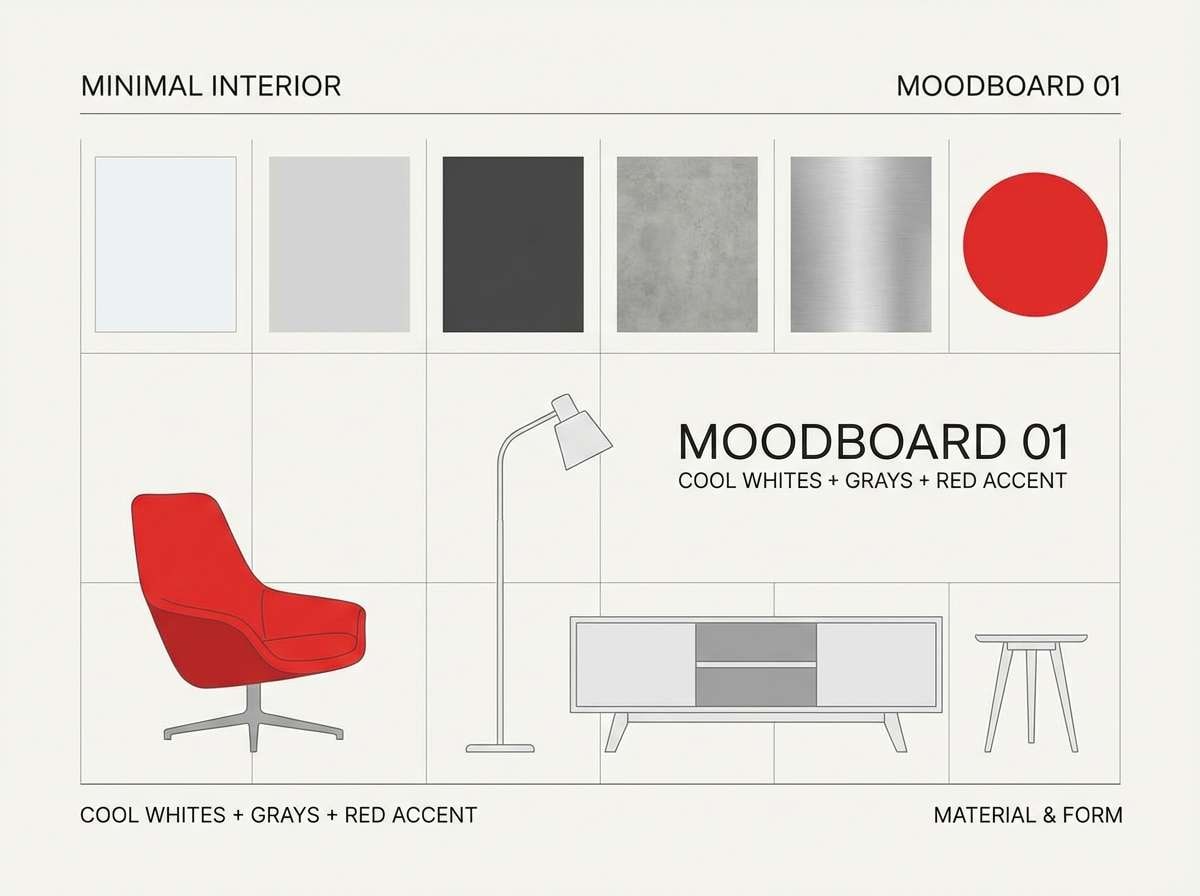 scandinavian moodboard layout