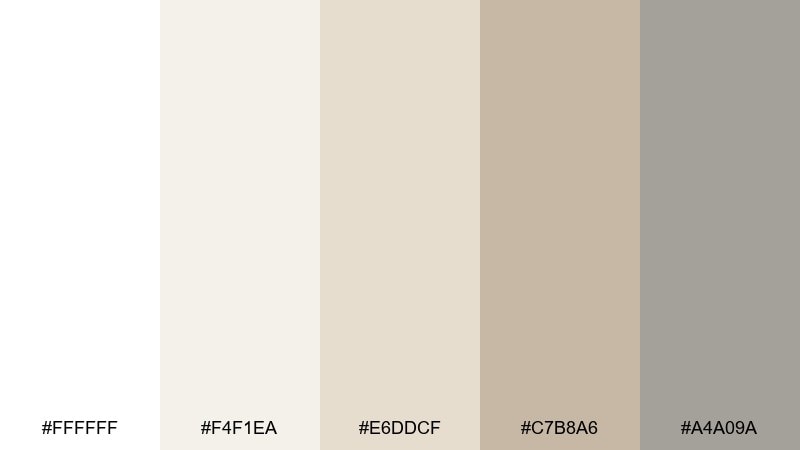 scandinavian white color palette with hex codes