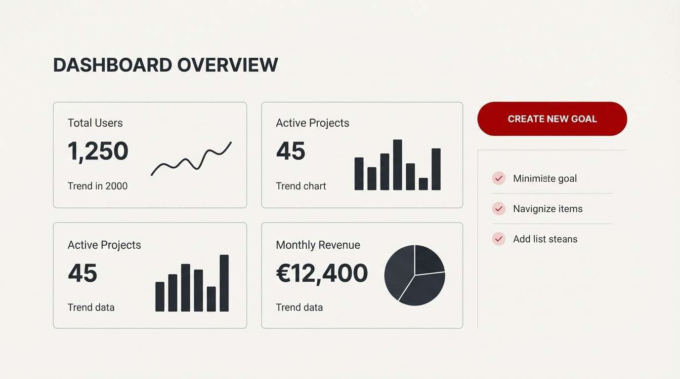 minimal dashboard ui