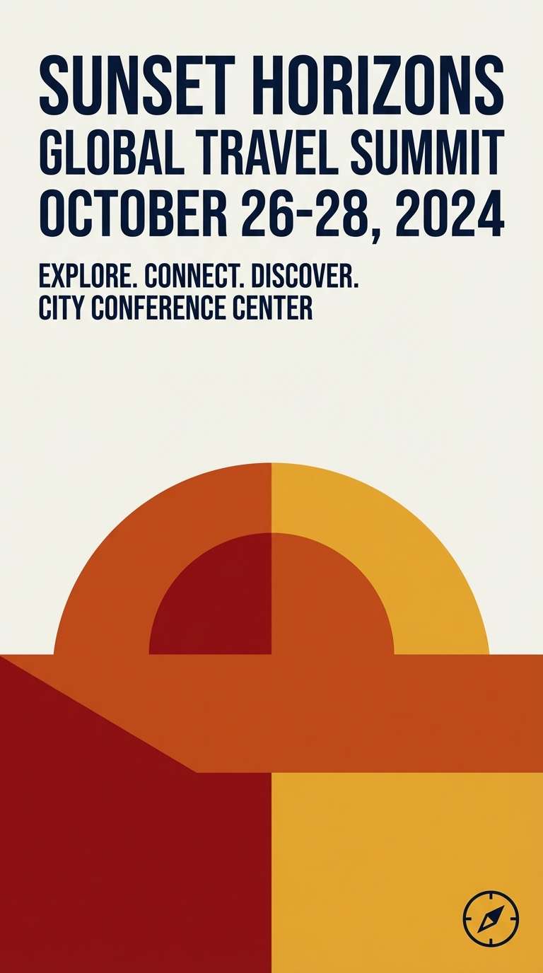 sunset travel poster