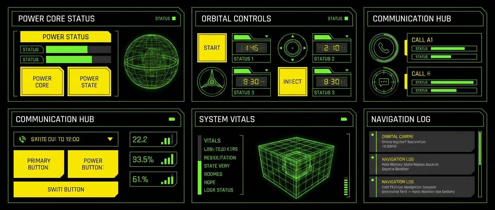 futuristic ui mockup