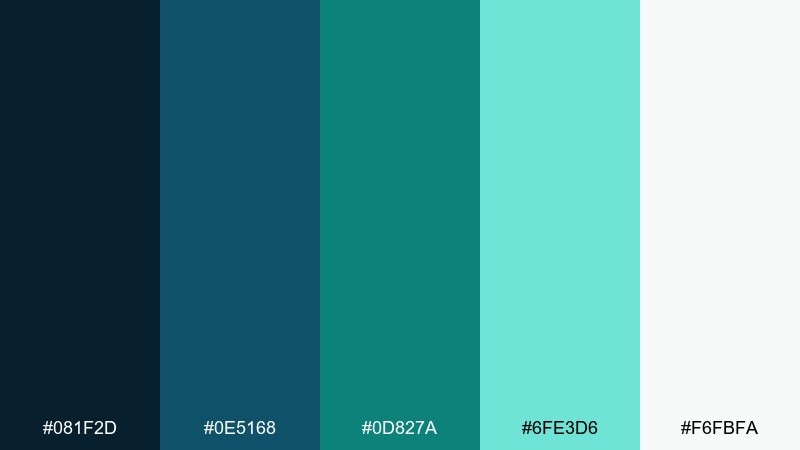 sea cave minimal color palette with hex codes
