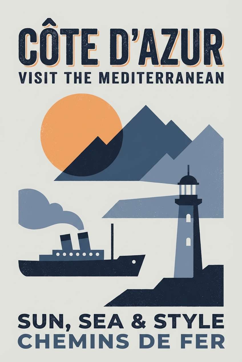 retro travel poster