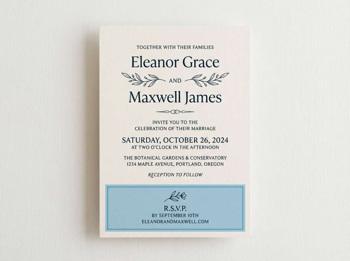 minimal wedding invitation