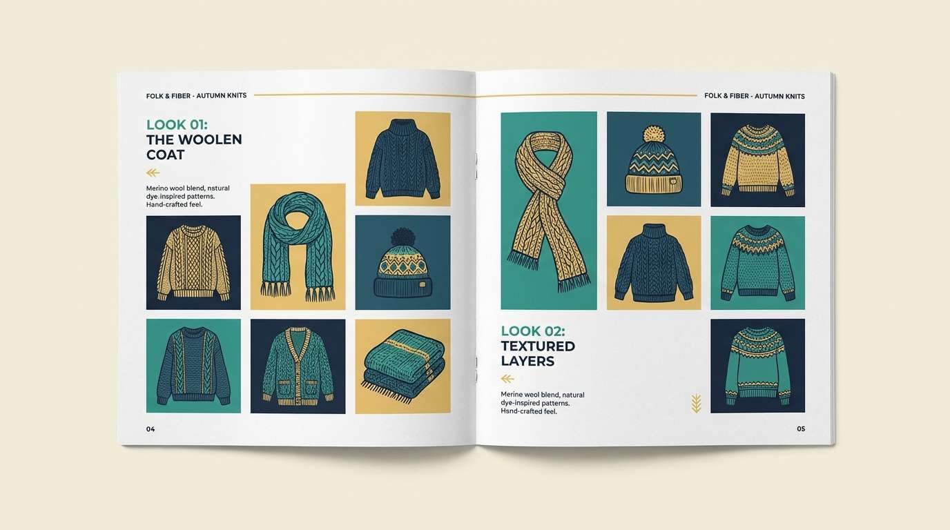 cozy lookbook layout