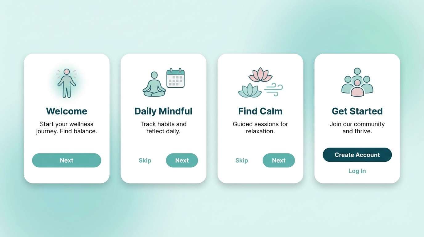 wellness onboarding ui