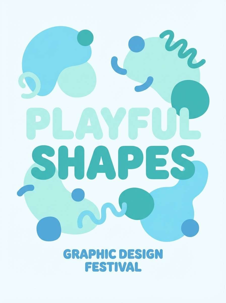 playful pastel poster