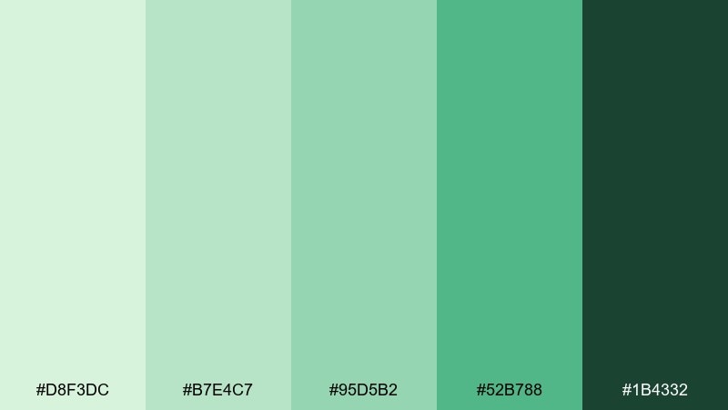 sea glass calm color palette with hex codes