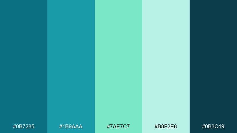 sea glass harbor color palette with hex codes