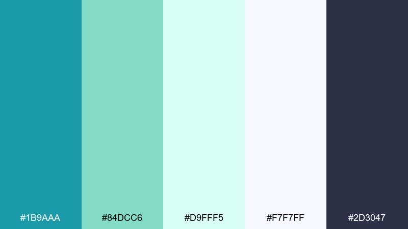 sea glass minimal color palette with hex codes