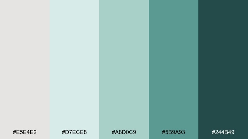 sea glass platinum platinum color palette with hex codes