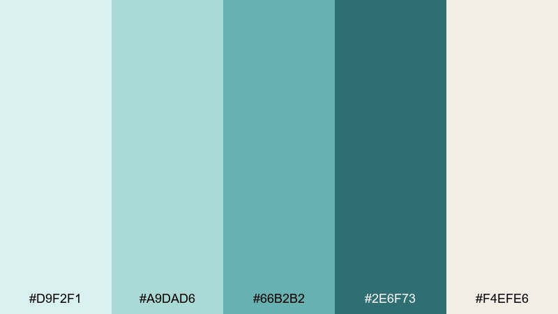 sea glass serenity beach color palette with hex codes