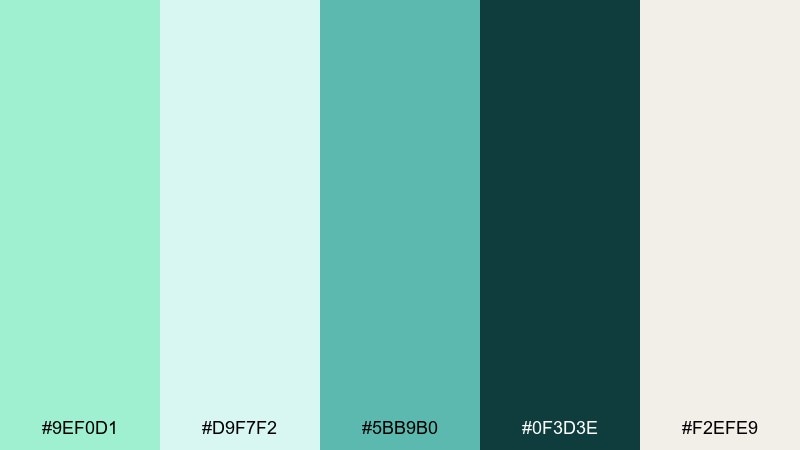 sea glass serenity color palette with hex codes