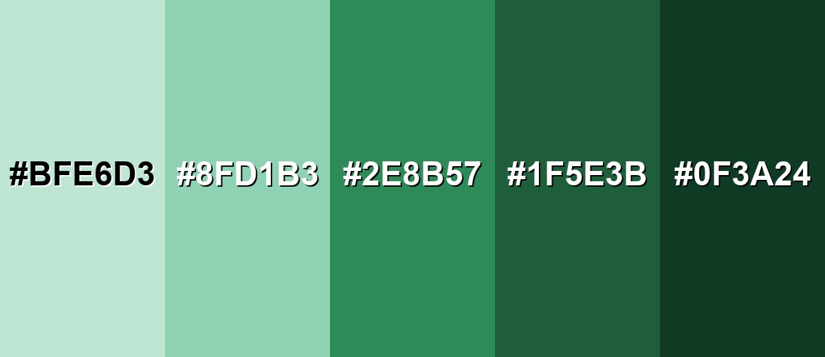 shades and variations of sea-green-color