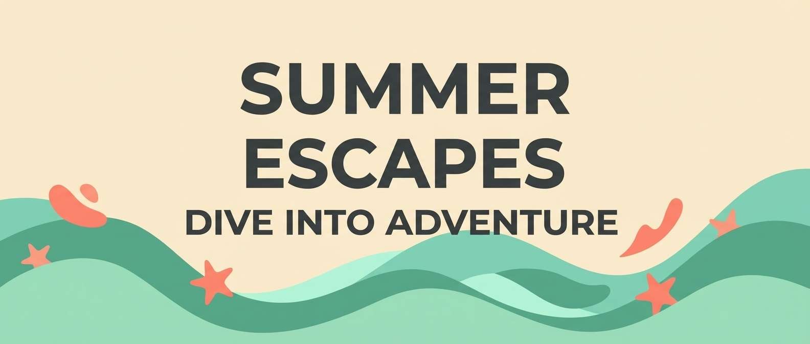 sea green summer travel banner