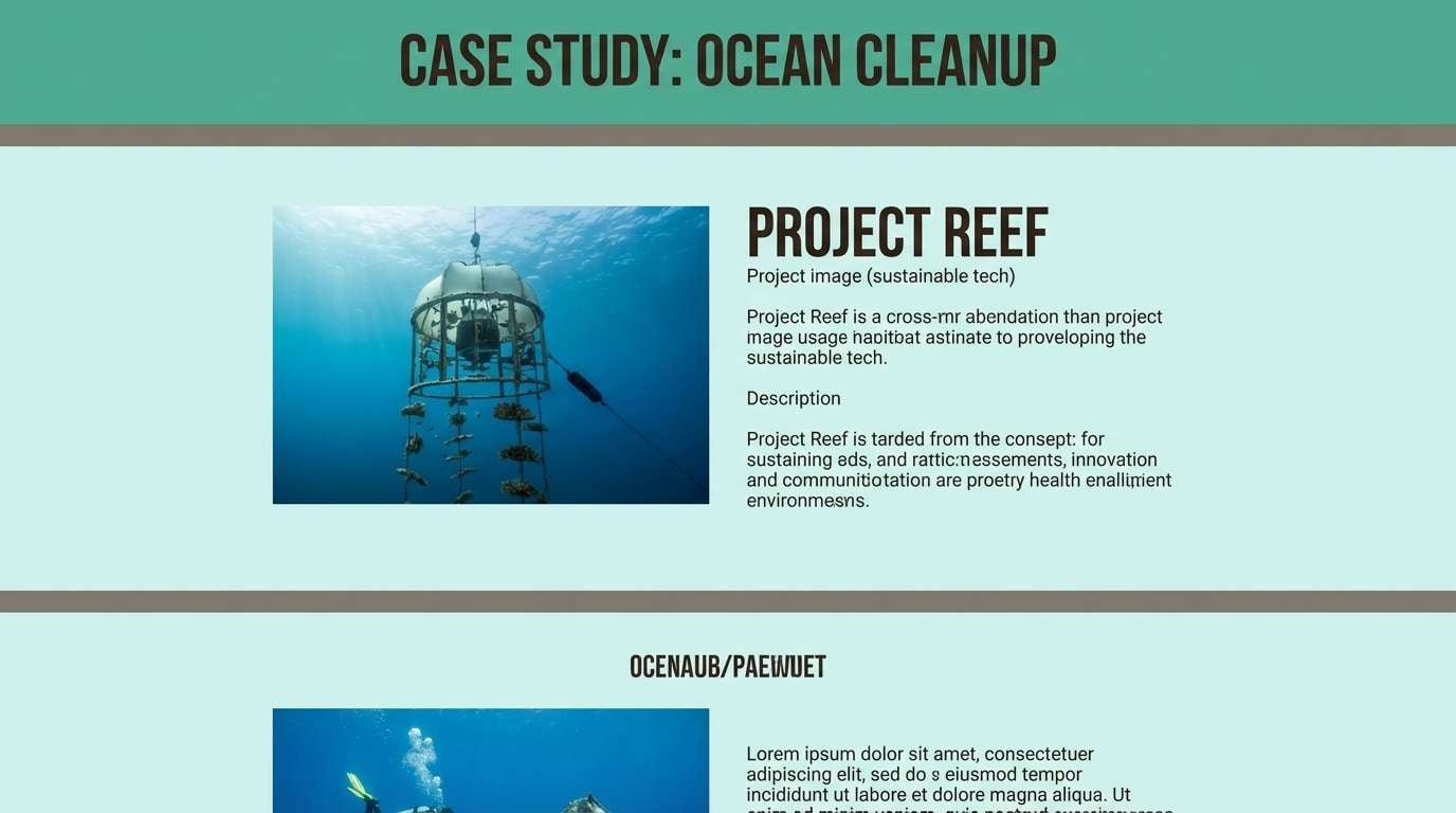 portfolio case study with mid sea green hues