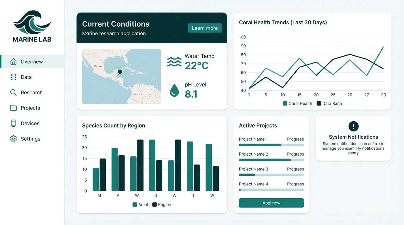 marine ui dashboard mockup