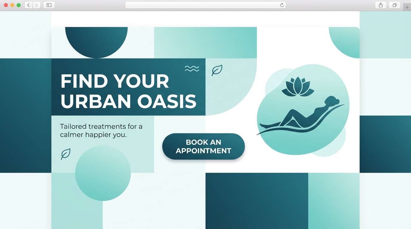 spa landing page hero