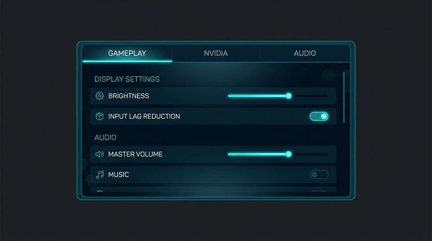 game settings ui