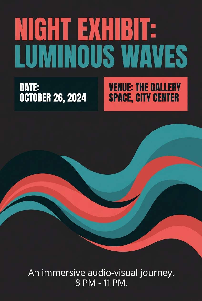 night exhibit flyer