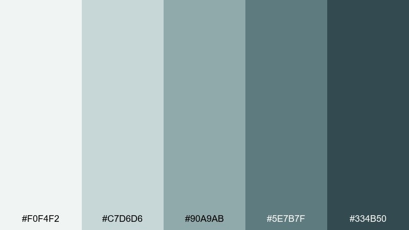 sea smoke tundra color palette with hex codes