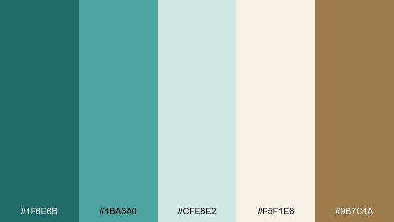sea trade teal roman empire color palette with hex codes