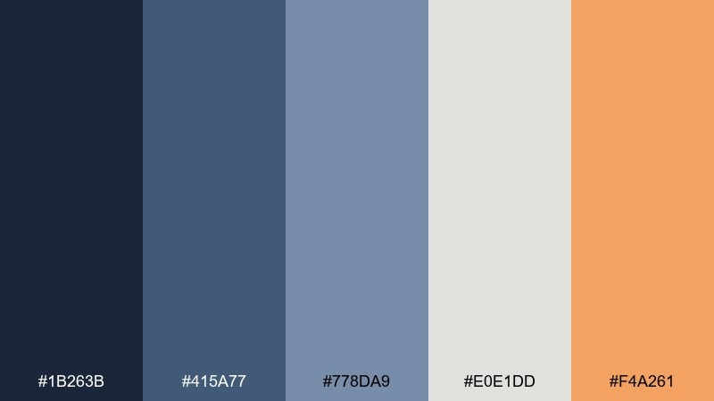 seafarer retro sea color palette with hex codes
