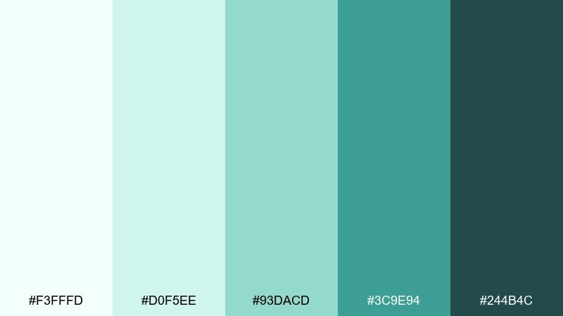 seafoam label pharmacy blue color palette with hex codes