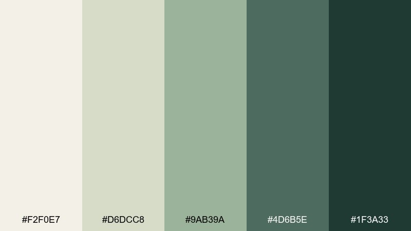seagrass neutral underwater color palette with hex codes