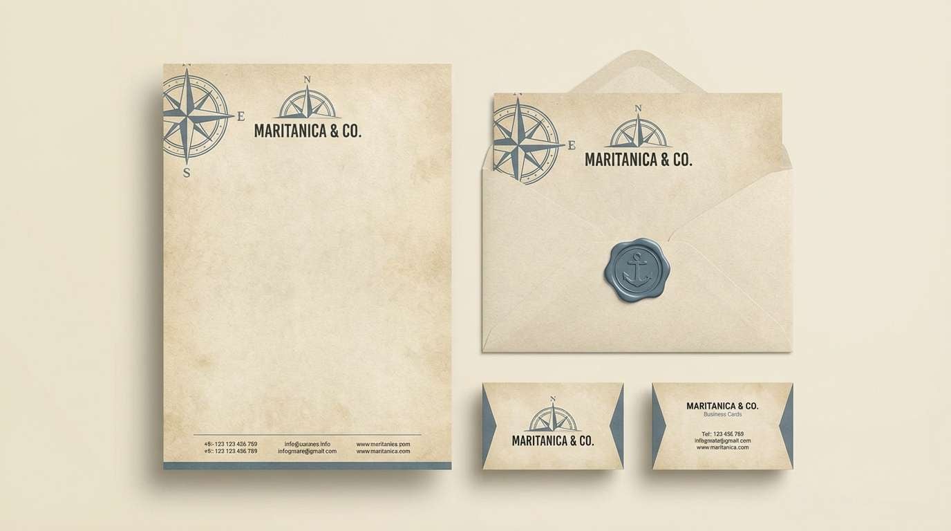 nautical stationery set