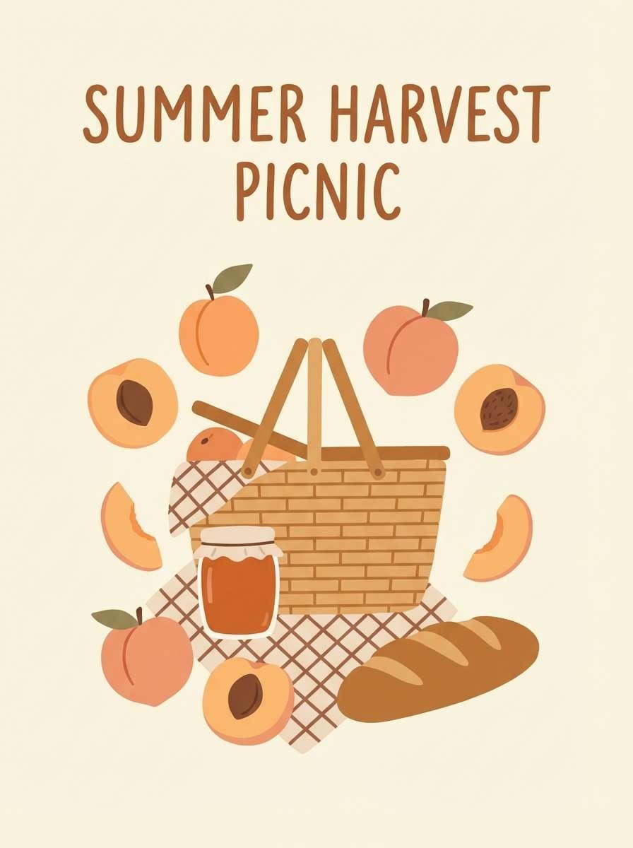 apricot picnic poster