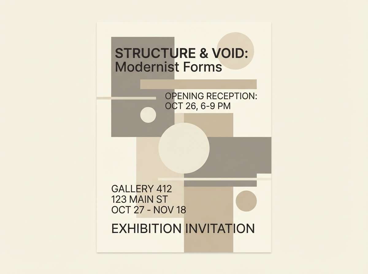 modern gallery invite