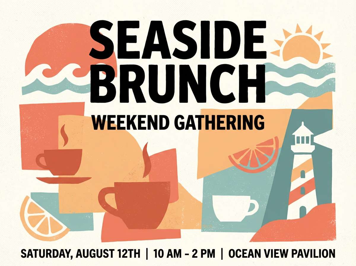 seaside brunch flyer