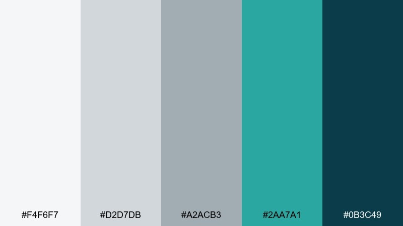 seaside drift color palette with hex codes