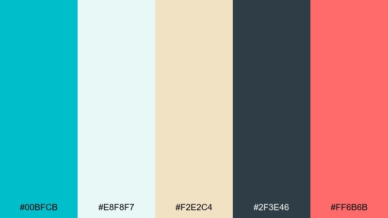 seaside glass color palette with hex codes