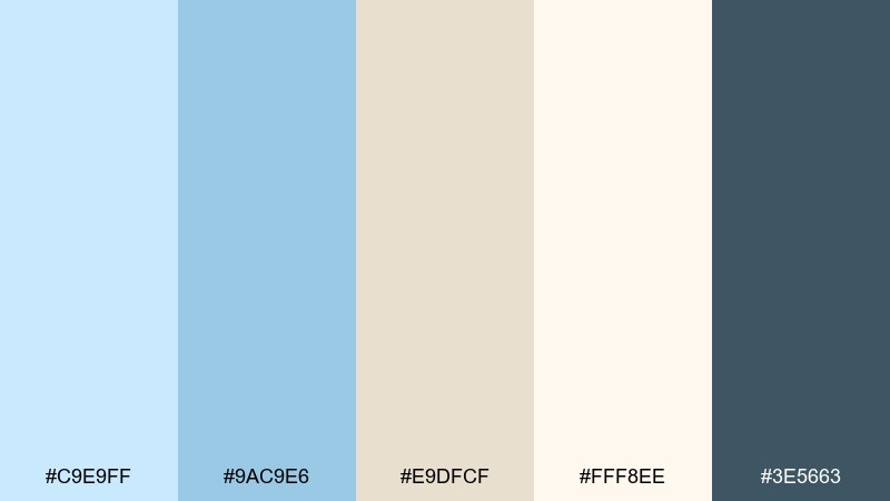seaside linen color palette with hex codes