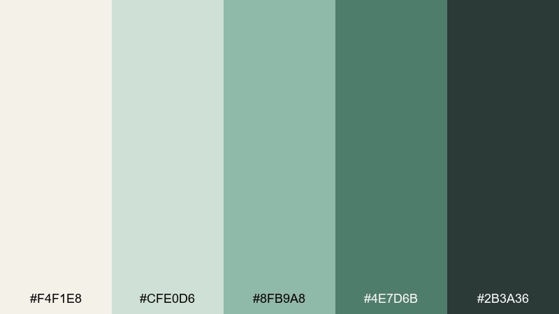 seaside sage beach color palette with hex codes