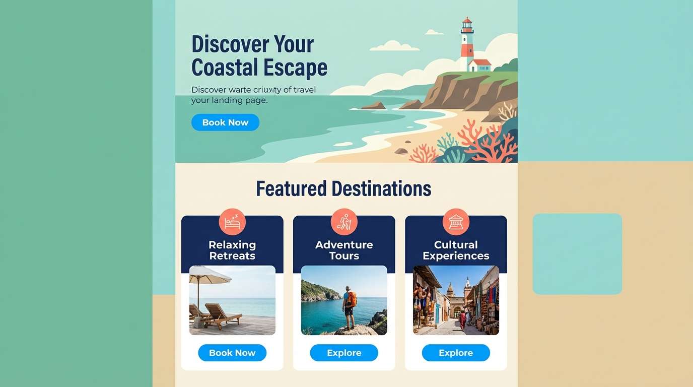 coastal travel landing ui