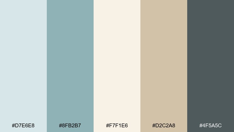 seaside veranda edwardian color palette with hex codes
