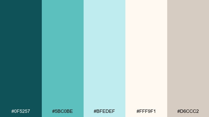 seaside wedding color palette with hex codes