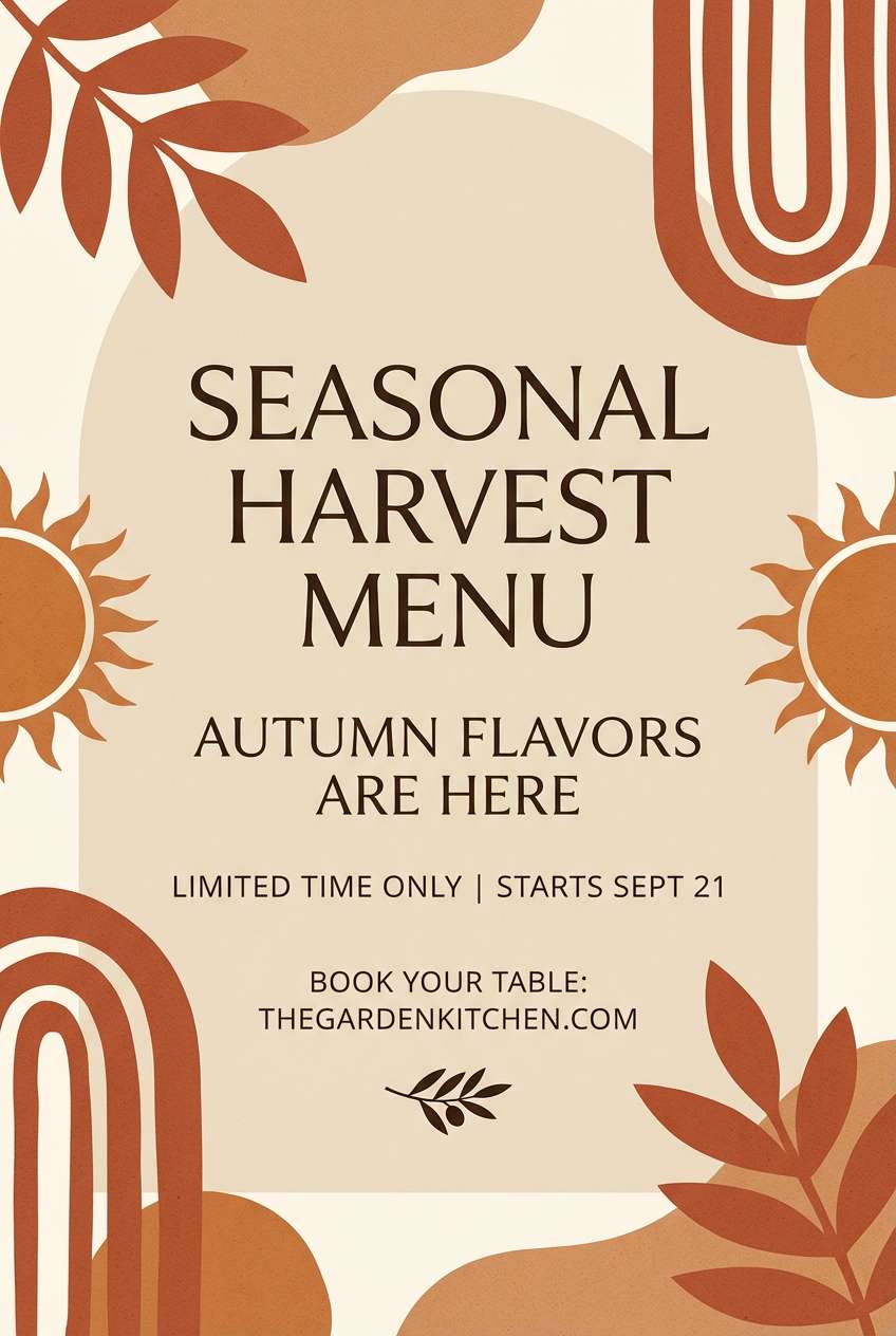 restaurant promo flyer