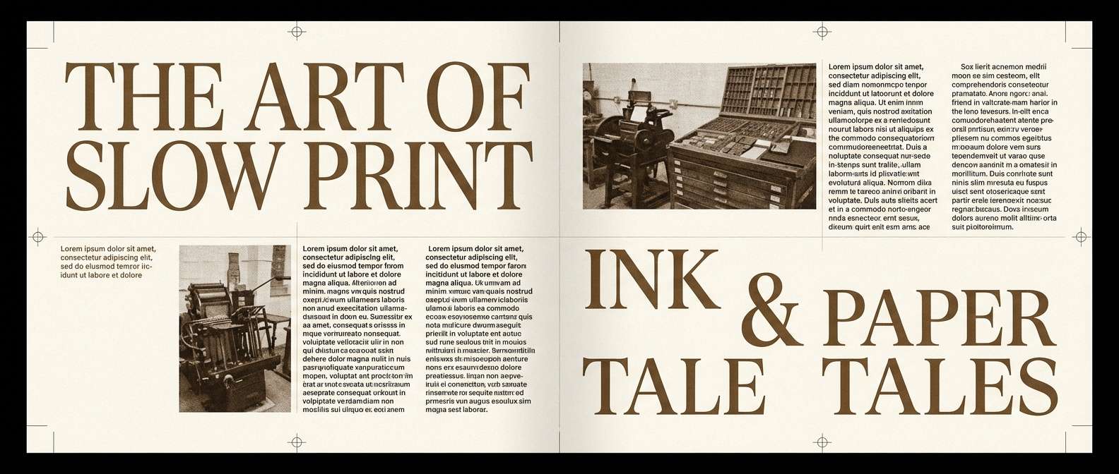 sepia editorial spread