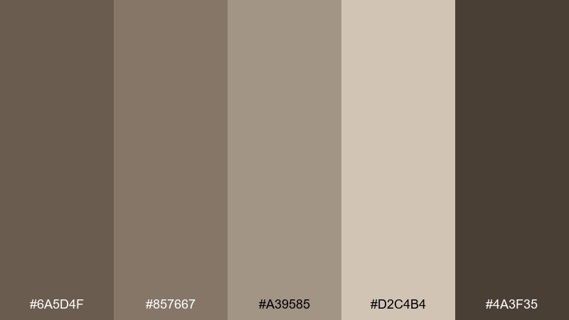sepia garden drab color palette with hex codes