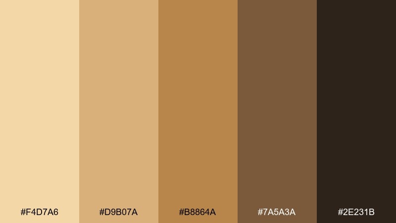 sepia sunrise color palette with hex codes