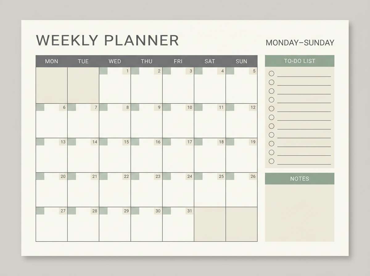 printable planner page