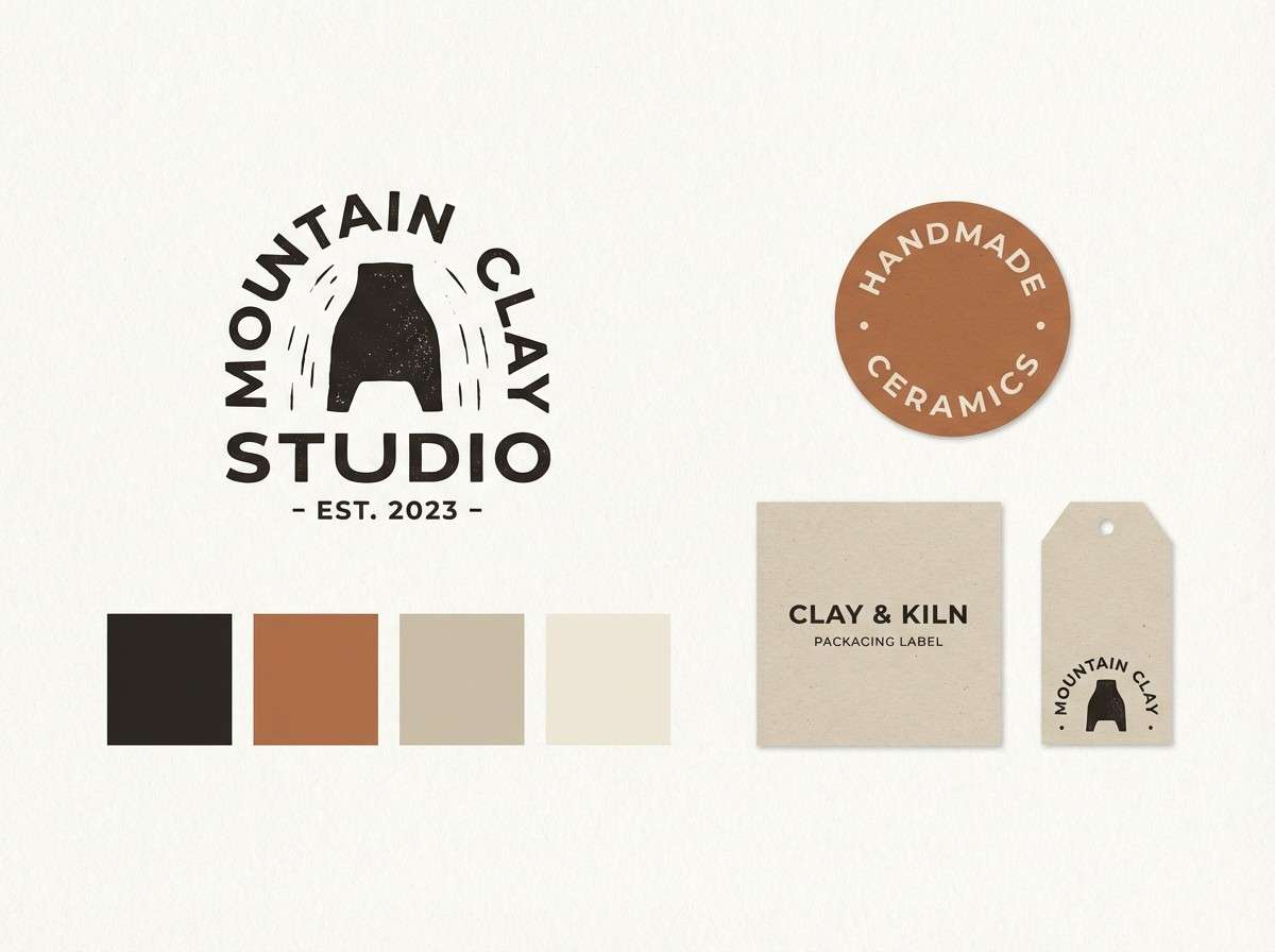 ceramic studio brand board