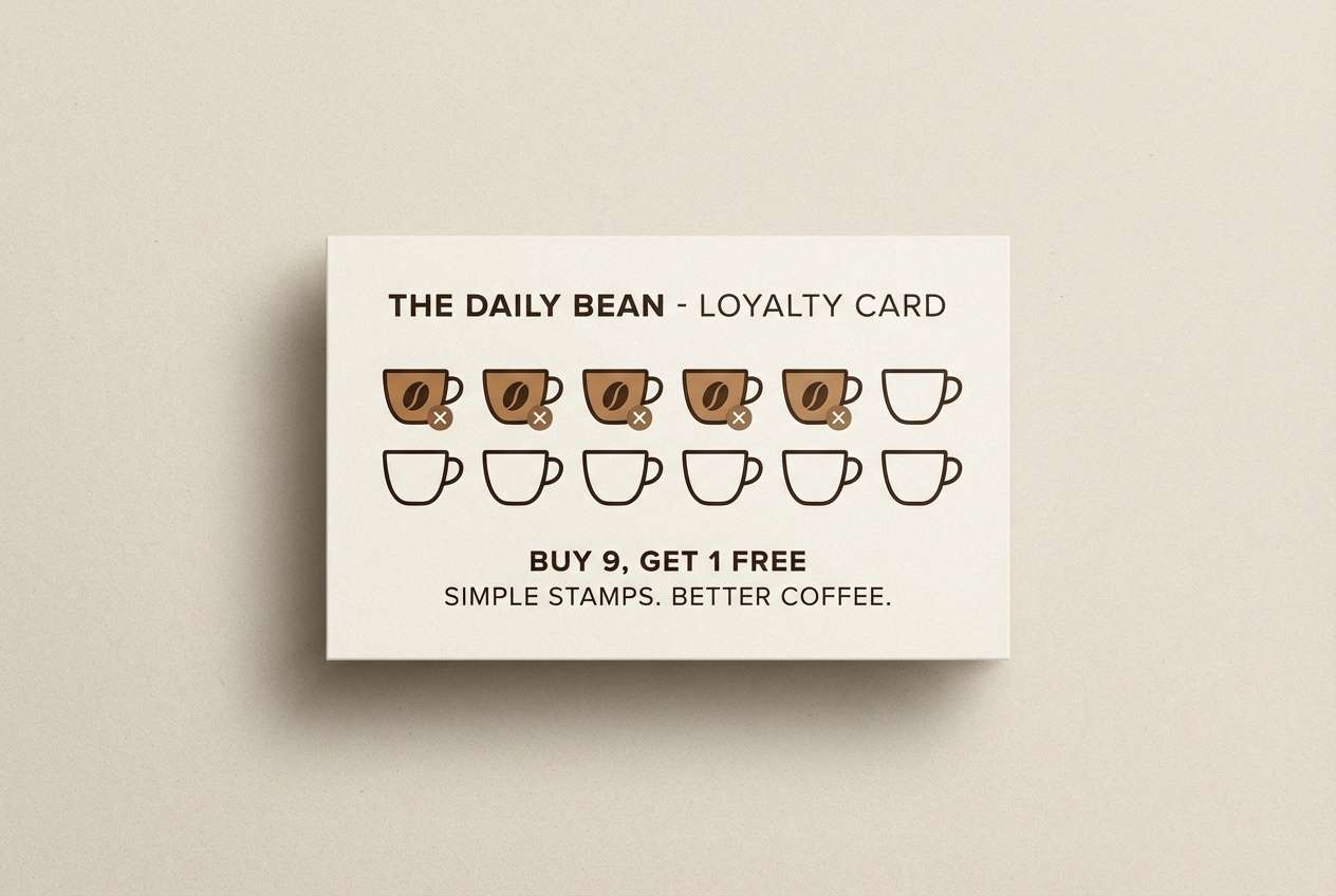 coffee loyalty card design