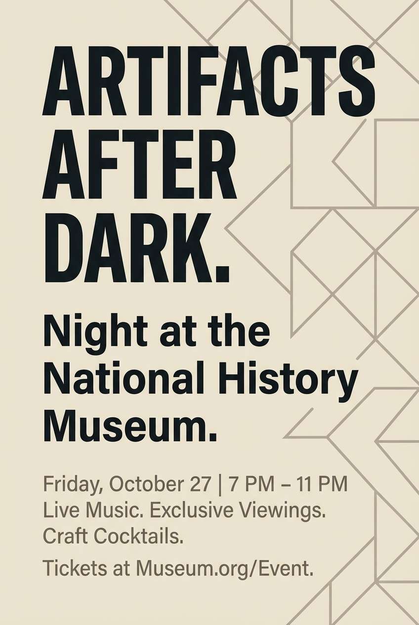 museum event flyer