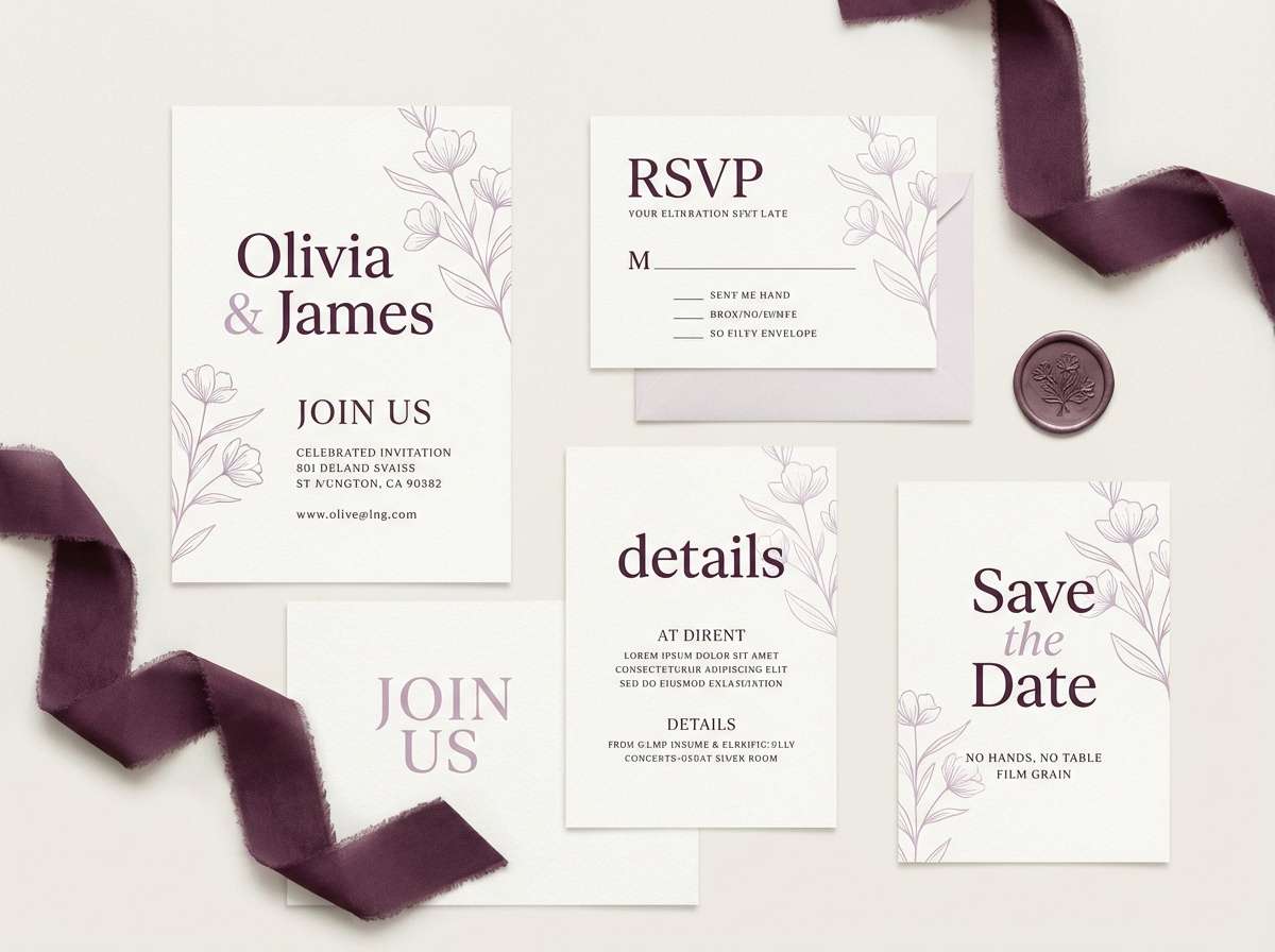 evening wedding invitation