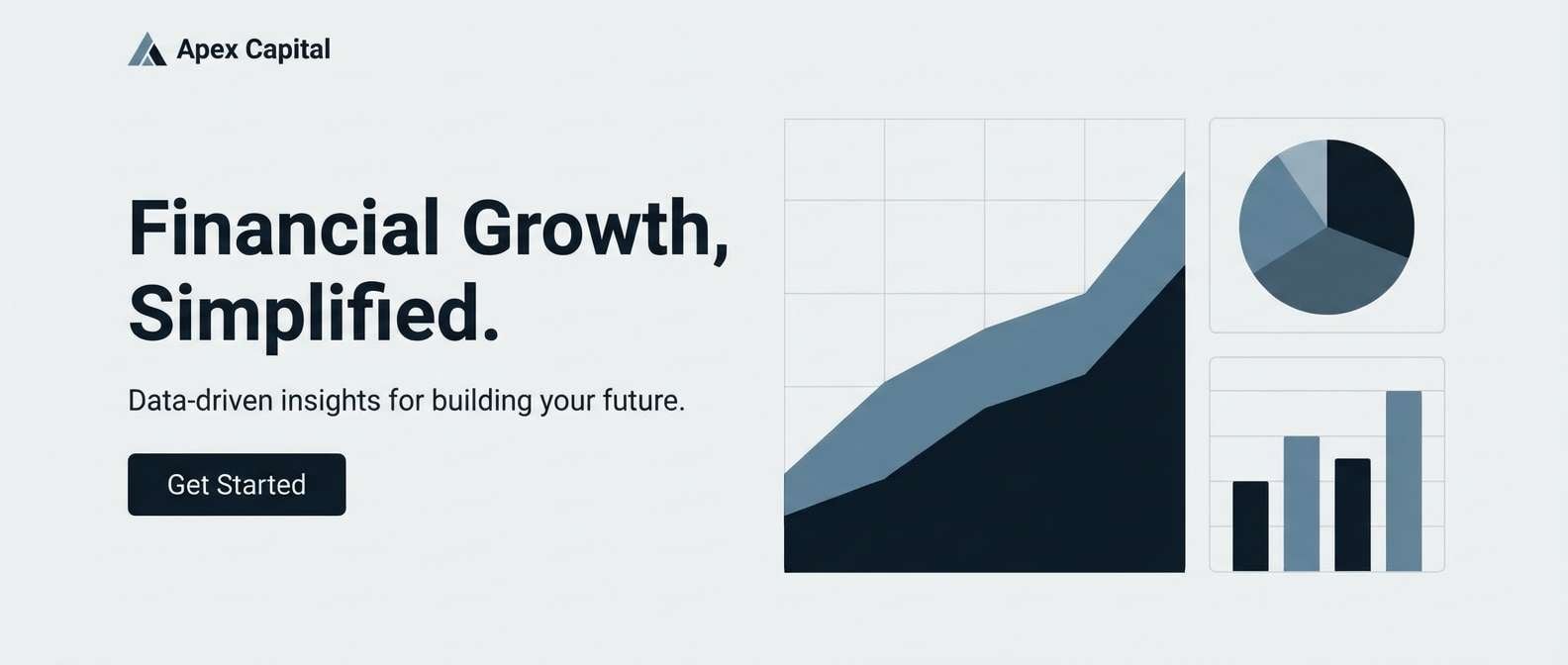 finance landing page ui